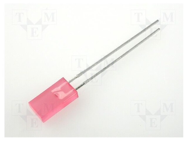 LED; rectangular; 5x2.5mm; red; 0.5÷1mcd; 110°; Front: flat; 20mA