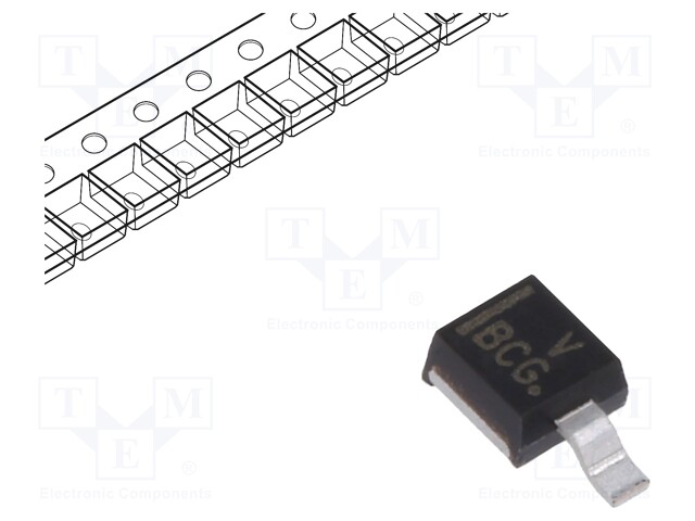 Schottky Rectifier, 30 V, 1 A, Single, DO-216AA, 2 Pins, 380 mV