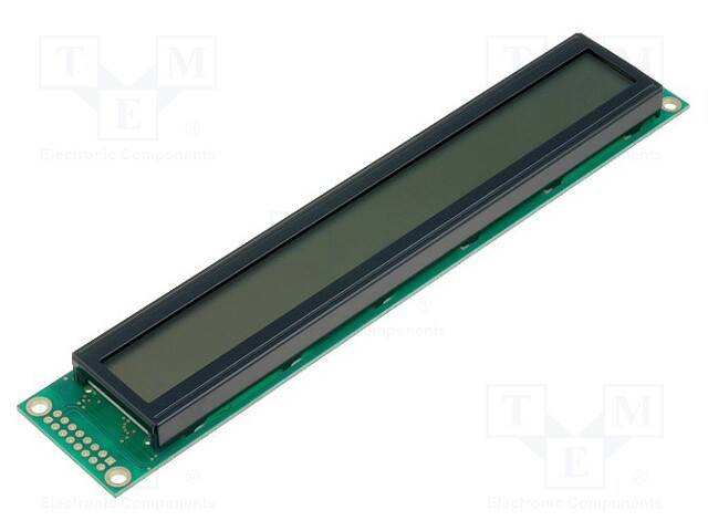 Display: LCD; alphanumeric; FSTN Positive; 40x2; 182x33.5x13.6mm