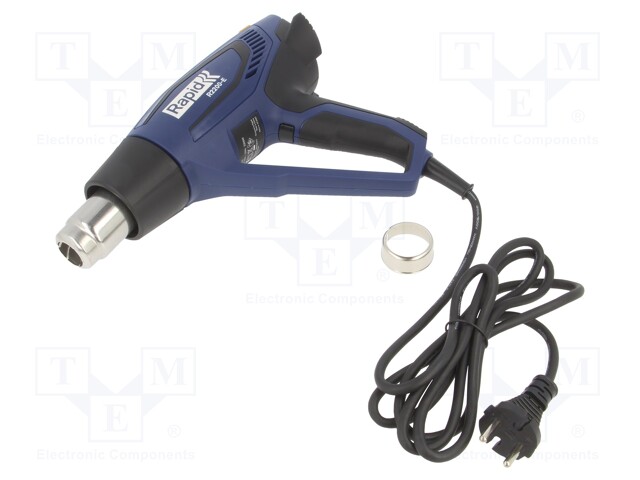 Electric hot shrink gun; 2.2kW; 250l/min,500l/min; Plug: EU; case