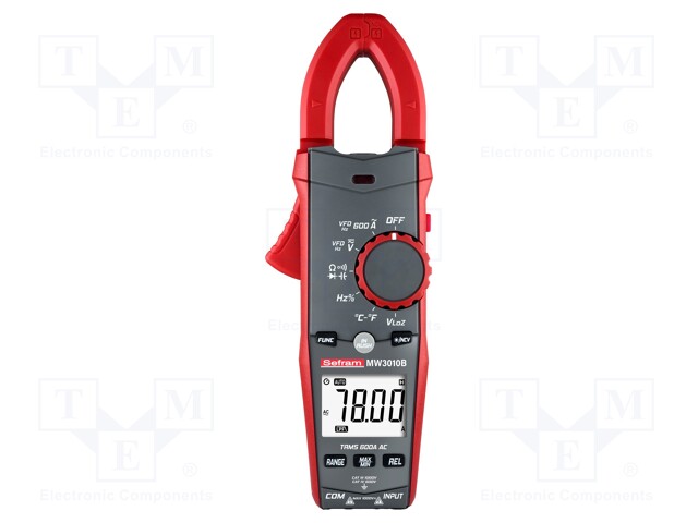 Meter: multifunction; digital,pincers type; LCD; (6000)