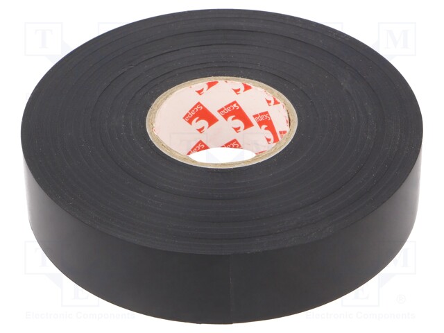 Tape: electrical insulating; W: 25mm; L: 33m; Thk: 0.25mm; black