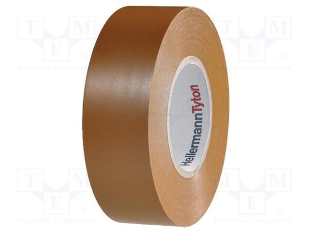 Tape: electrical insulating; W: 19mm; L: 20m; D: 0.18mm; brown; 220%