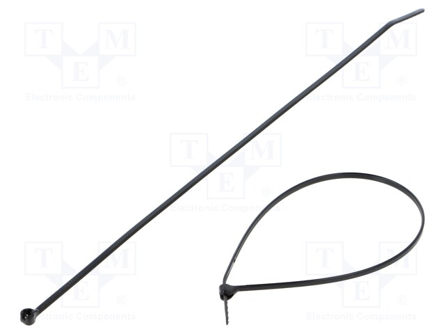 Cable tie; with a metal clasp; L: 201mm; W: 2.4mm; polyamide; 80N