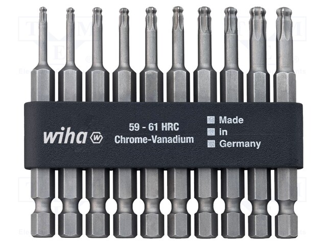 Screwdriver bits; Pcs: 10; Features: hardened; 70mm