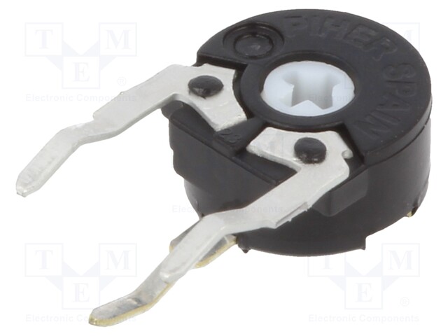 Potentiometer: mounting; single turn,vertical; 500kΩ; 100mW; ±20%