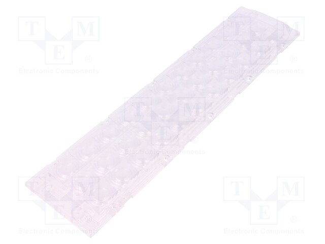 LED lens; rectangular; Mat: PMMA plexiglass; transparent