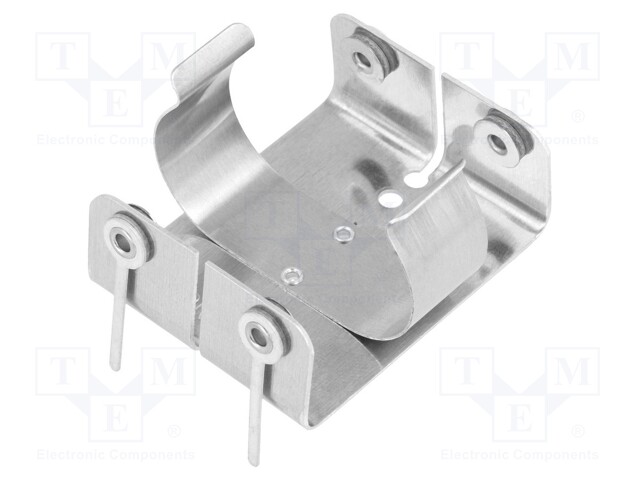 Holder; Mounting: PCB,screw; Size: C,R14; Batt.no: 2; aluminium