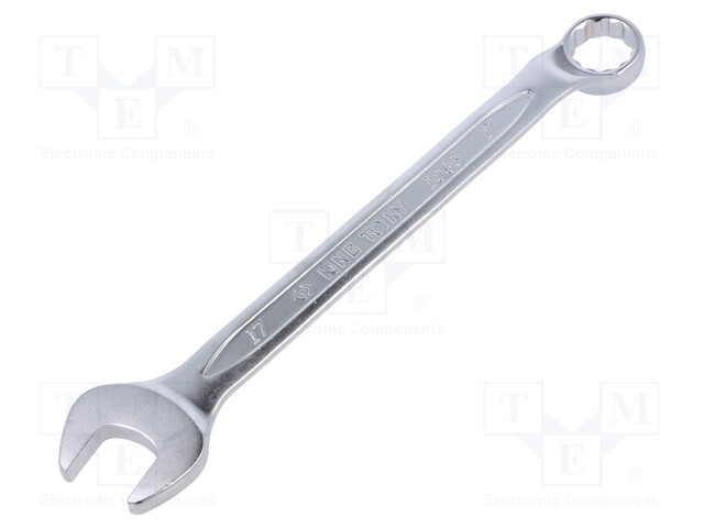 Wrench; bent,combination spanner; 17mm; Chrom-vanadium steel