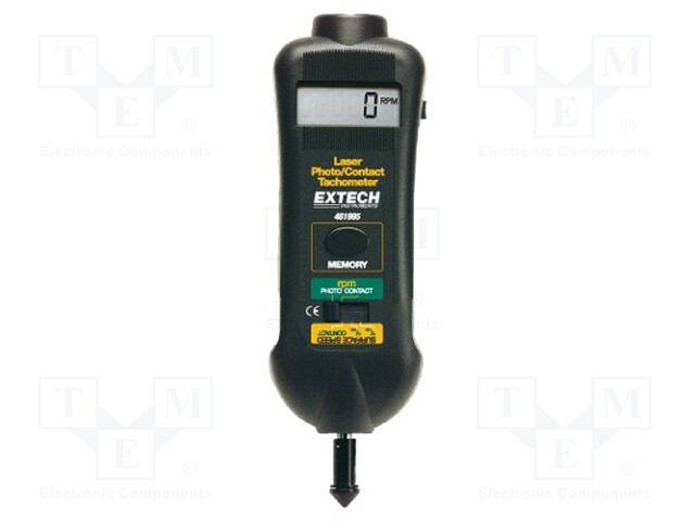 Tachometer; 10-99999 rpm (photo) / 0,5-20000 rpm (contact)