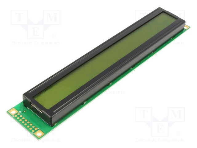 Display: LCD; alphanumeric; STN Positive; 40x2; 182x33.5x14mm; LED