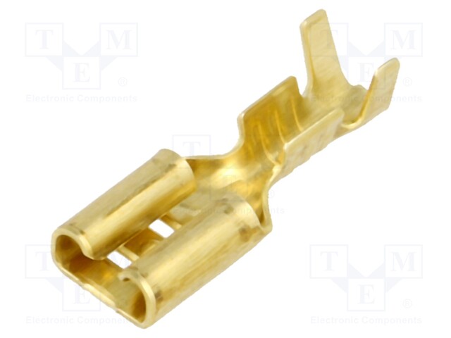 Terminal: flat; 4.8mm; 0.8mm; female; 0.5÷1.25mm2; crimped; brass