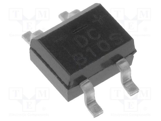 Single-phase bridge rectifier; Urmax: 1000V; If: 0.5A; Ifsm: 30A