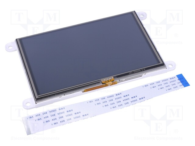 Display: TFT; 5"; 800x480; Window dimensions: 108x64.8mm; 400cd/m2