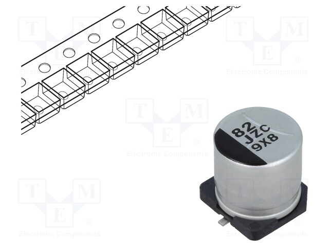 Capacitor: hybrid; 82uF; 63VDC; ESR: 30mΩ; ZC; SMD; ±20%; -55÷125°C