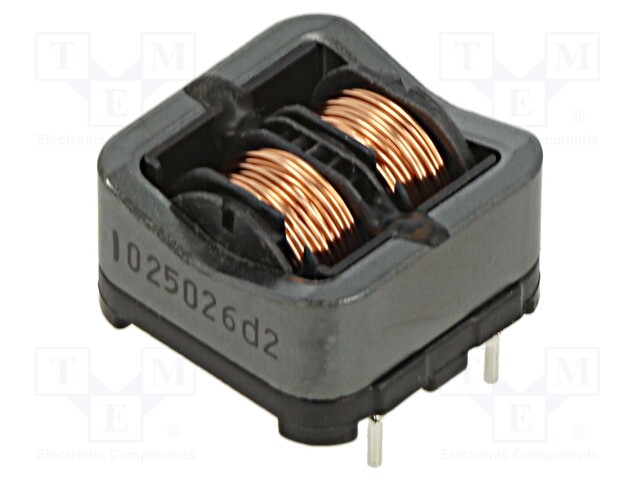 Inductor: wire; THT; 25mH; 1A; 360mΩ; -25÷120°C; 250VAC