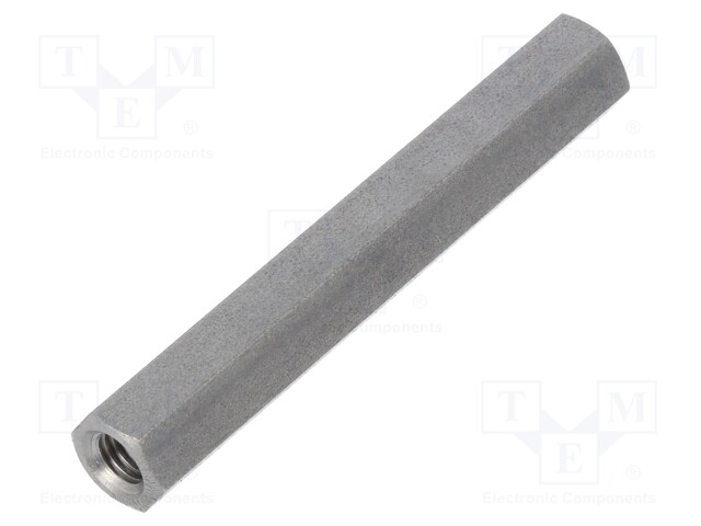 Screwed spacer sleeve; Int.thread: M5; 55mm; hexagonal