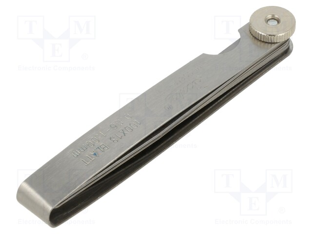 Metric feeler gauge; Range: 0,05÷1mm; L: 100mm; Width: 13mm; 13pcs.