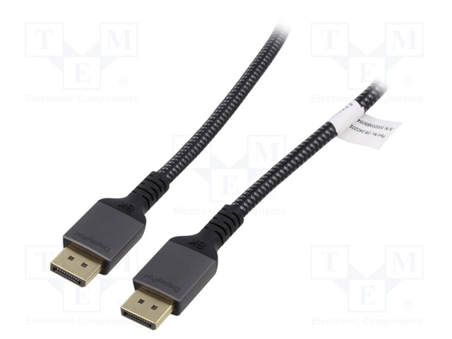 Cable; DisplayPort 1.4,HDCP 2.2; DisplayPort plug,both sides