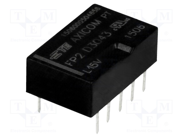 Relay: electromagnetic; DPDT; Ucoil: 5VDC; 0.5A/125VAC; 2A/30VDC