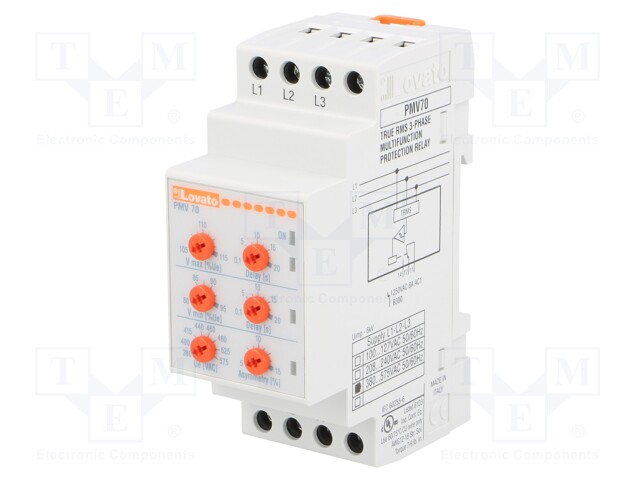 Module: voltage monitoring relay; DIN; SPDT; OUT 1: 250VAC/8A