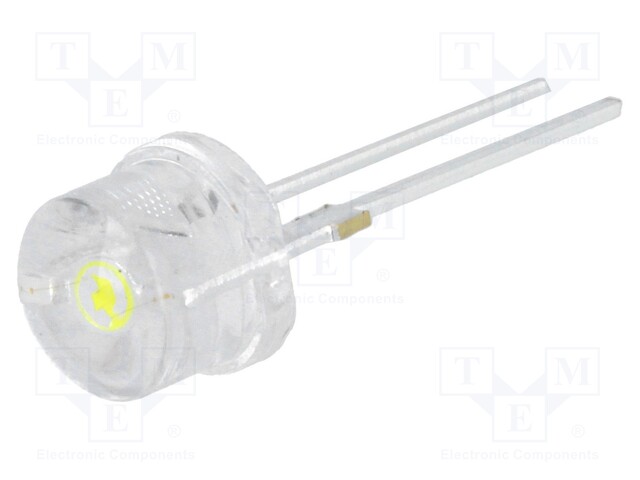 LED; 8mm; white cold; 140°; Front: convex; Pitch: 5.16mm; 45÷55lm