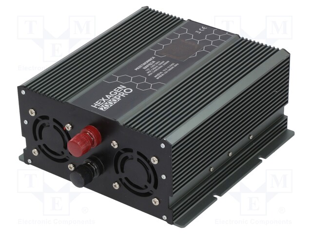 Converter: automotive dc/ac; 1kW; Uout: 230VAC; 10.5÷15.5VDC; 12V