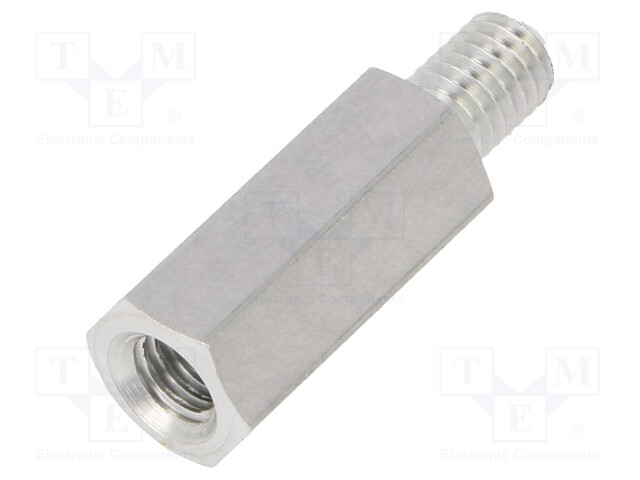 Screwed spacer sleeve; Int.thread: M5; 18mm; Ext.thread: M5