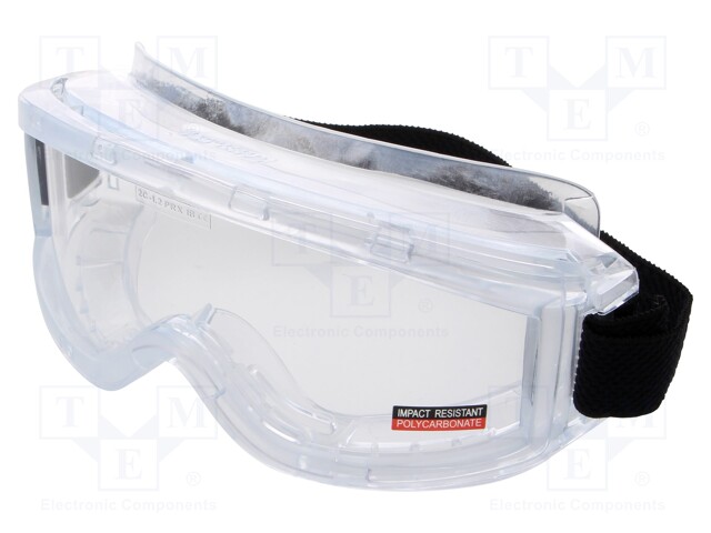 Safety goggles; Lens: transparent; Protection class: B