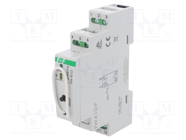 Relay; F&Wave; DIN; 85÷265VAC; 85÷265VDC; 230VAC; NO; IP20; -25÷65°C