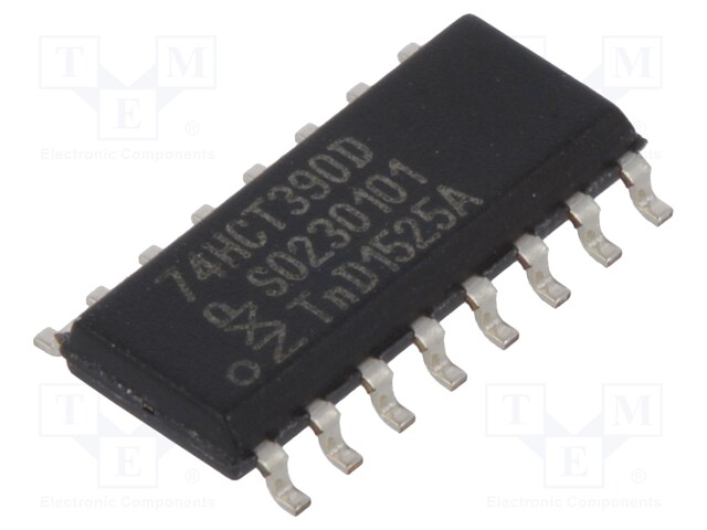 IC: digital; decade counter; Channels: 2; Series: HCT; SMD; SO16