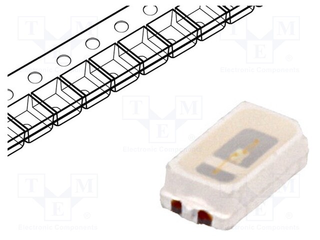 LED; SMD; 3014,PLCC2; blue; 700÷900mcd; 3x1.4x0.8mm; 120°; 2.8÷3.8V