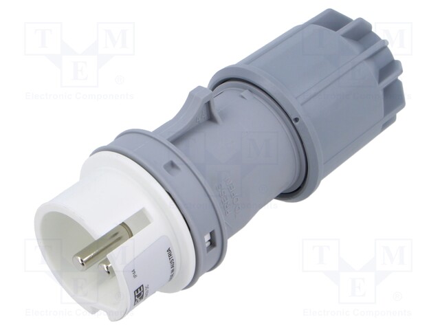 Connector: AC supply; plug; male; 16A; IEC 60309; IP44; PIN: 2