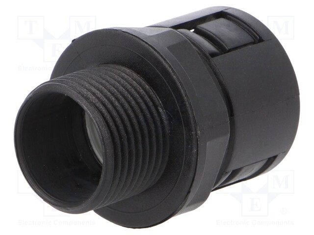 Straight terminal connector; ØBraid : 17mm; polyamide 6; IP68