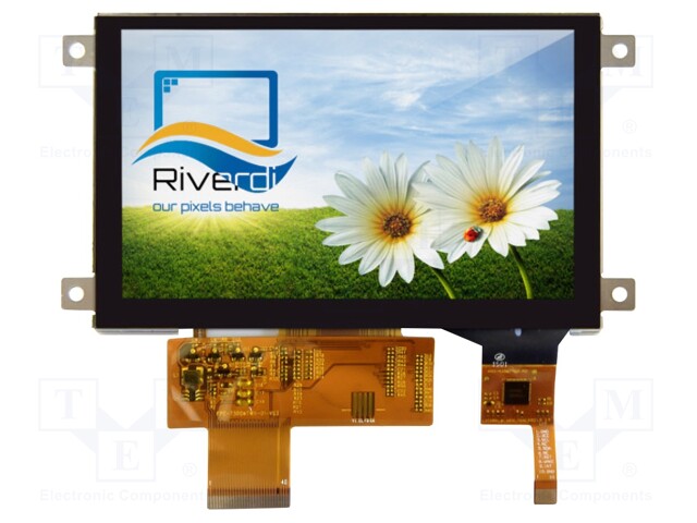 Display: TFT; 5"; 800x480; Illumin: LED; Dim: 120.3x75.4x1.9mm