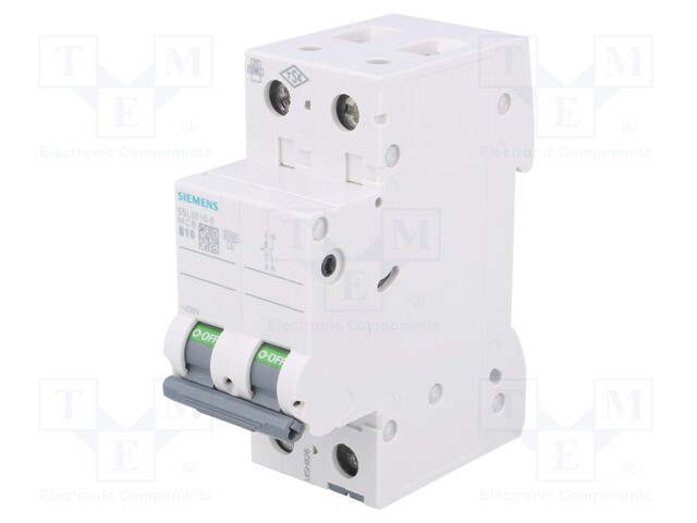 Circuit breaker; 400VAC; Inom: 10A; Poles: 1+N; DIN; Charact: B; 6kA