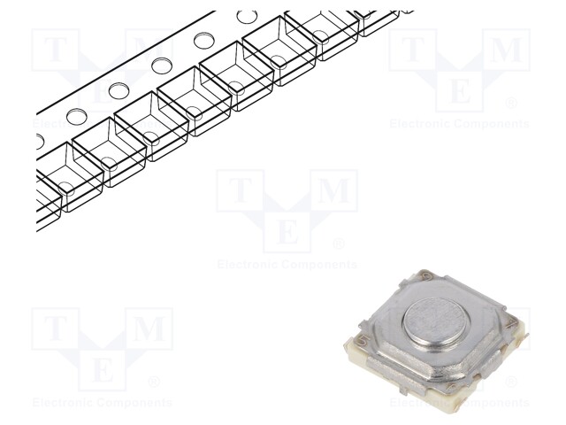 Microswitch TACT; SPST; Pos: 2; 0.02A/15VDC; SMT; none; 1.6N; 1.5mm