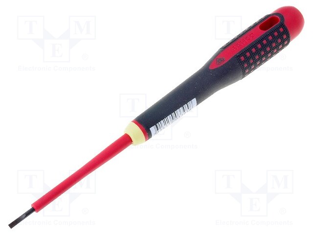 Screwdriver; insulated; slot; 2,5x0,4mm; Blade length: 75mm; 1kVAC