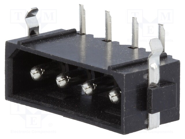 Socket; wire-board; male; PIN: 4; snap fastener; THT; 5.08mm