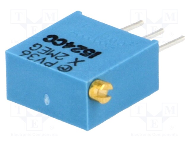 Potentiometer: mounting; vertical; 2MΩ; 500mW; THT; ±10%; linear