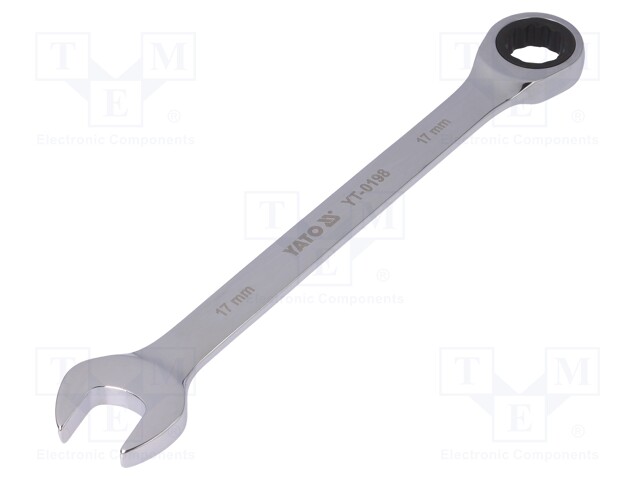 Key; combination spanner,with ratchet; 17mm