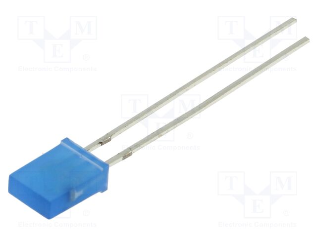 LED; rectangular; 7x5x2mm; bipolar; blue; 68mcd; 100°; Front: flat