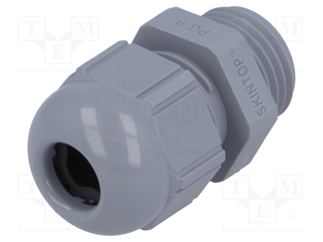 Cable gland; PG9; IP68; Mat: polyamide; grey; UL94V-2