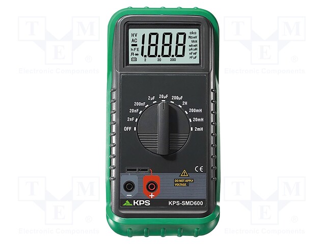 Tester: electronic components; LCD (2000); 2mH,20mH,200mH,2H