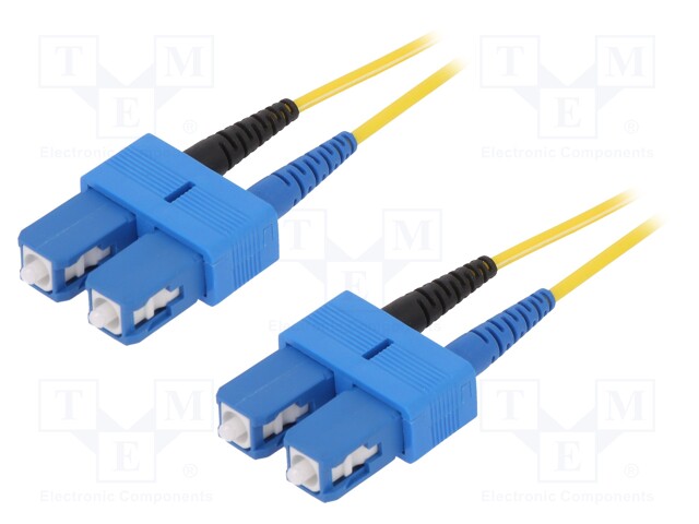 Fiber patch cord; OS2; both sides,SC; 2m; LSZH; yellow