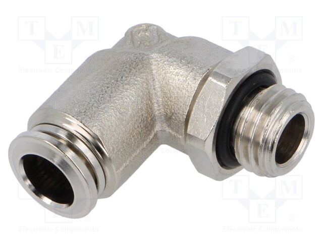 Push-in fitting; angled; M12x1,5; -0.99÷20bar; 8mm