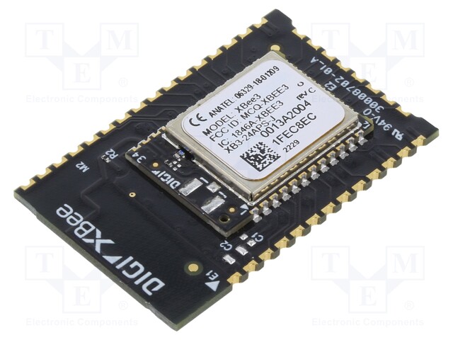 Module: RF; PCB; XBee; 2.4GHz; I2C,SPI,UART; -103dBm; 8dBm; SMD