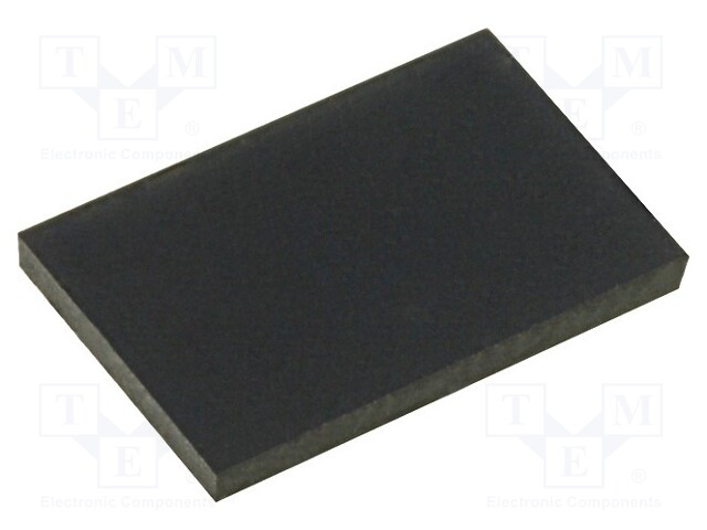 Self-adhesive foot; H: 1mm; black; rubber; W: 11.8mm; L: 7.8mm