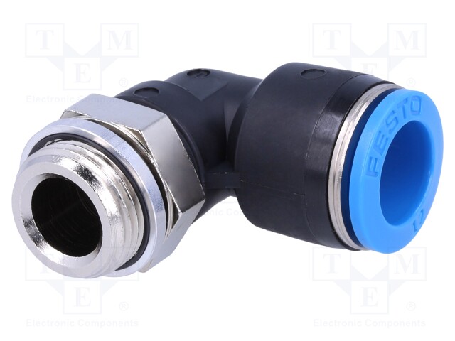 Push-in fitting; angled 90°; Input thread: G 3/8" external; 12mm