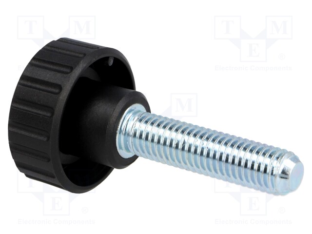 Knob; Dia: 32mm; M10; 40mm; H: 22mm; polyamide; Features: knurled